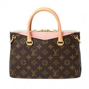 Louis Vuitton Monogram Pallas Rose Pink Ballerine Canvas Handbag